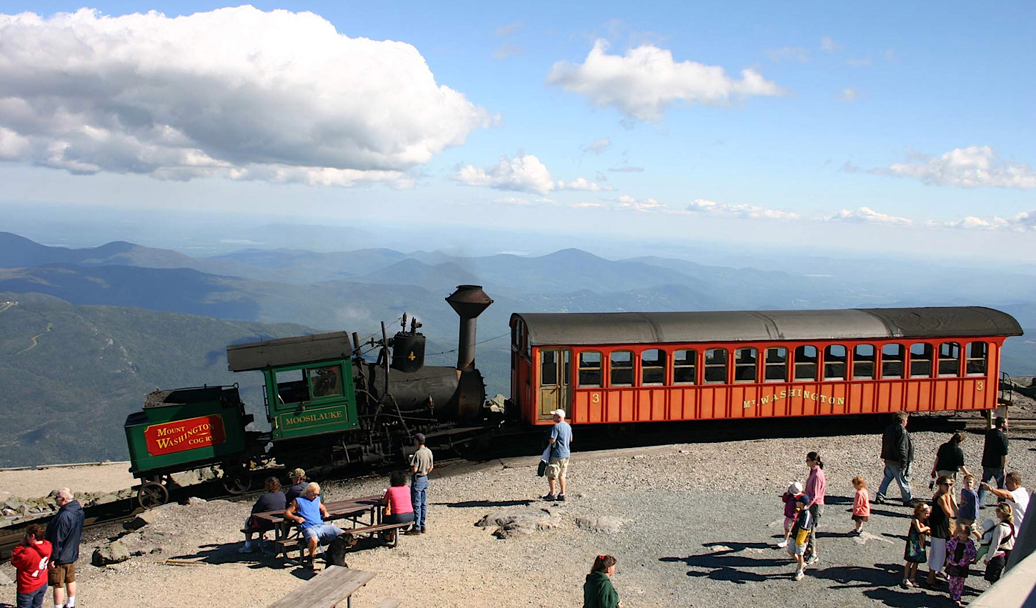 Die Zahnradbahn auf dem Mount Washington