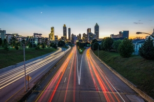 Atlanta im Abendrot