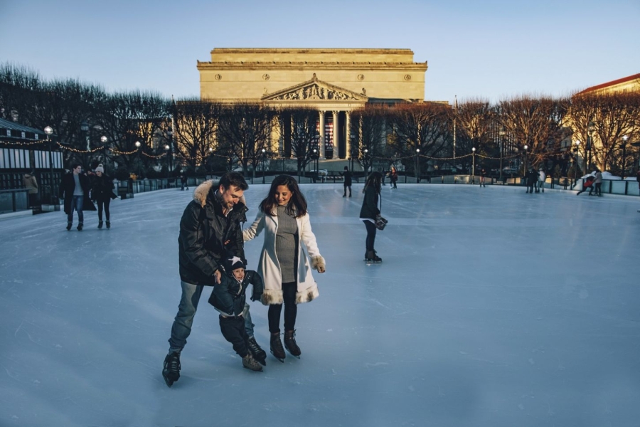 Eisbahn im Skulpturengarten der National Gallery of Art