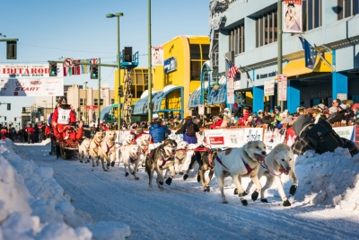 Iditarod - der Start in Anchorage