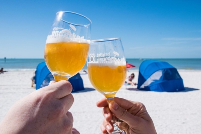 Ein kühles Bier am Strand von St.Pete / Clearwater