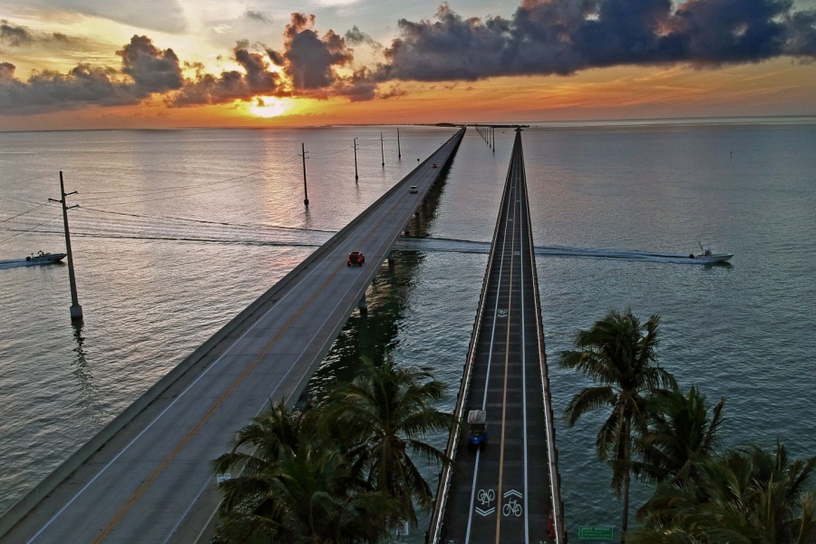 Die wiedereröffnete Old Seven Mile Bridge