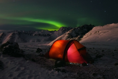 Polarlichter im Chugach State Park, Anchorage